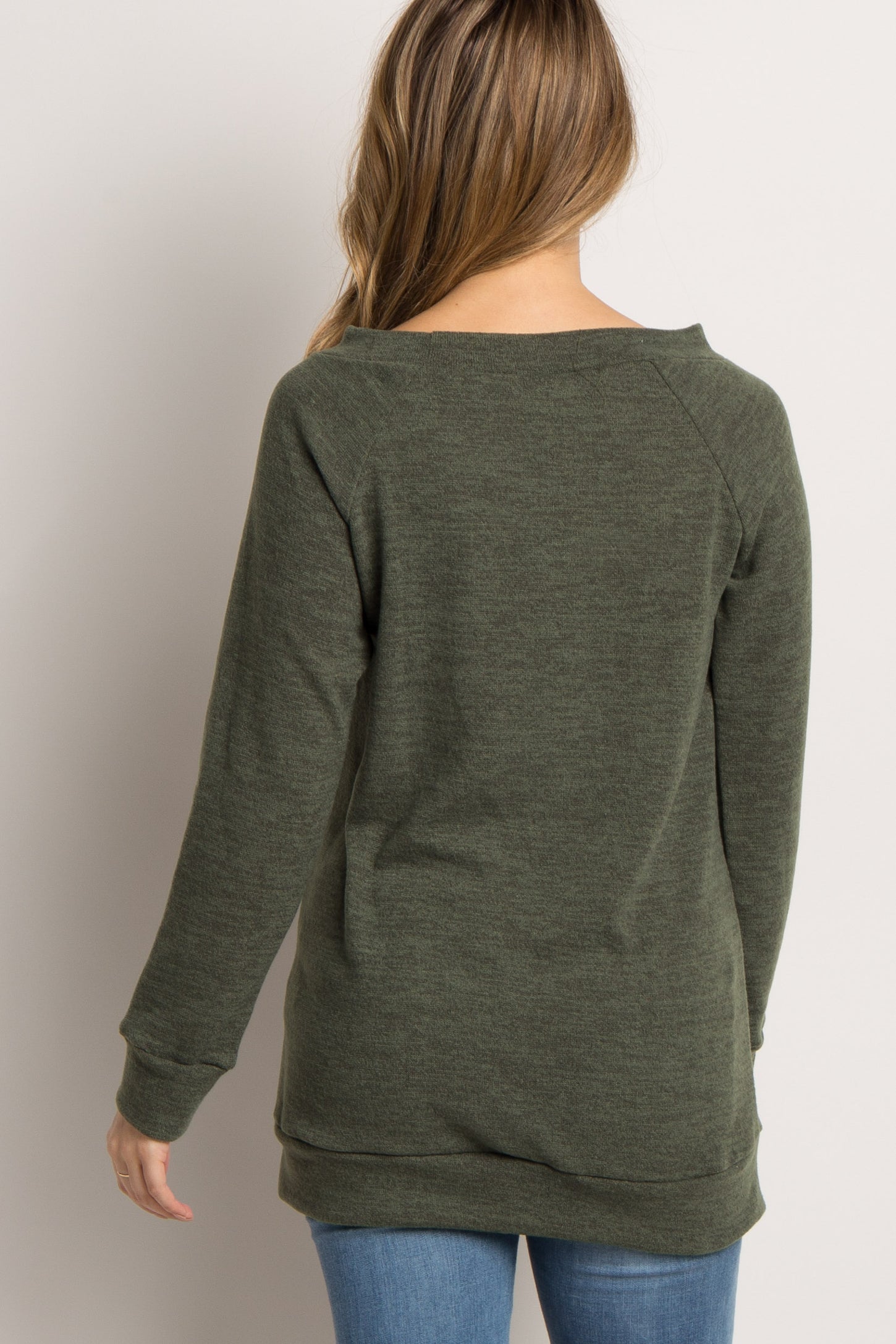 Olive Basic Maternity Sweater