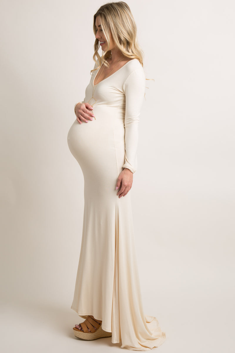 beige dress maternity Annabella Knit Maternity Tank Dress in Beige XL