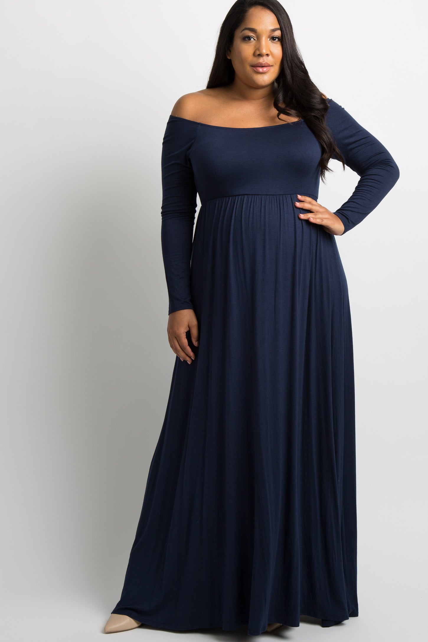 Solid blue maxi dress Clearance
