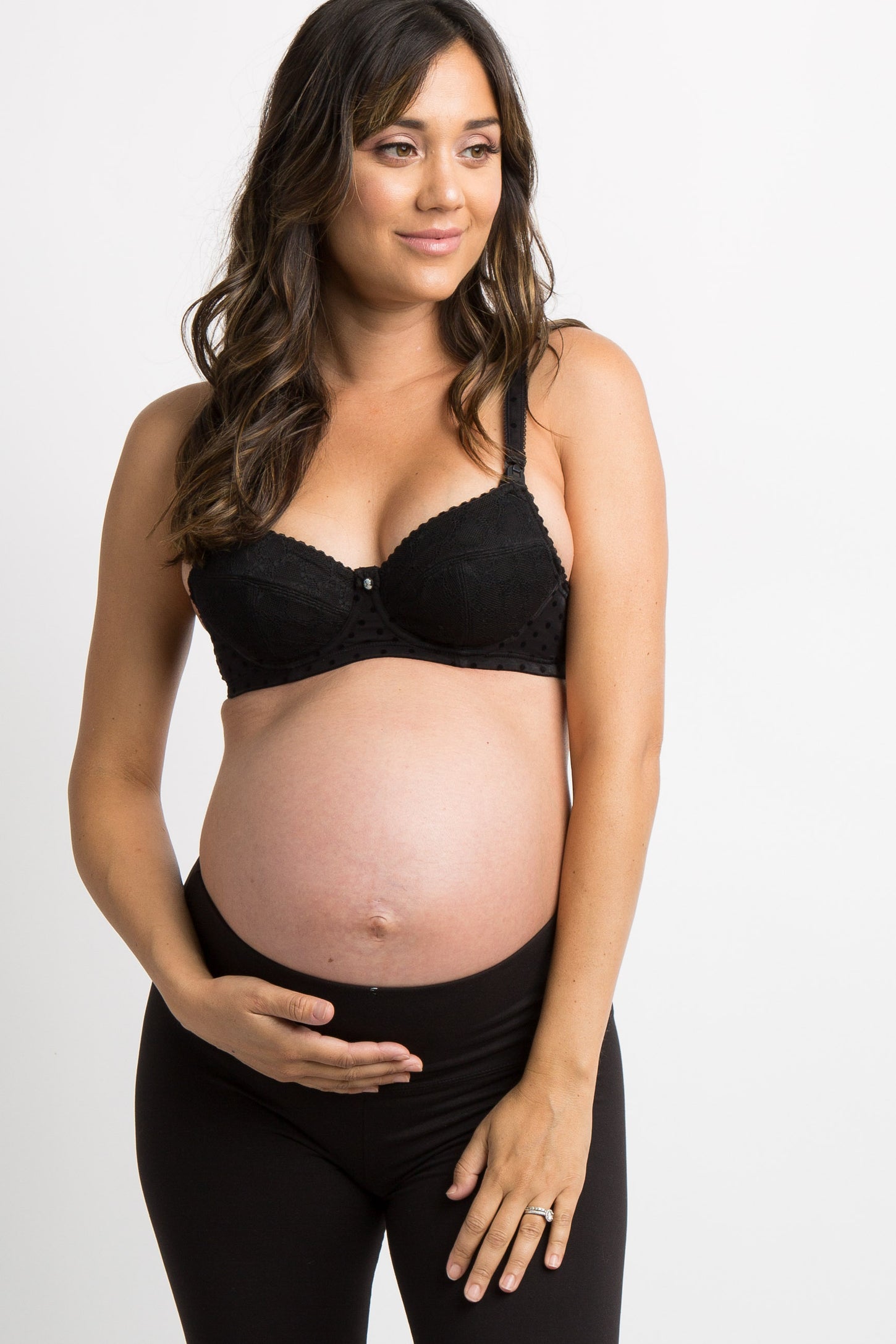 Black Cake Maternity Lace Polka Dot Maternity/Nursing Bra– PinkBlush
