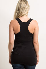 Black Fitted Maternity Tank Top