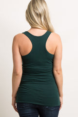 Green Fitted Maternity Tank Top