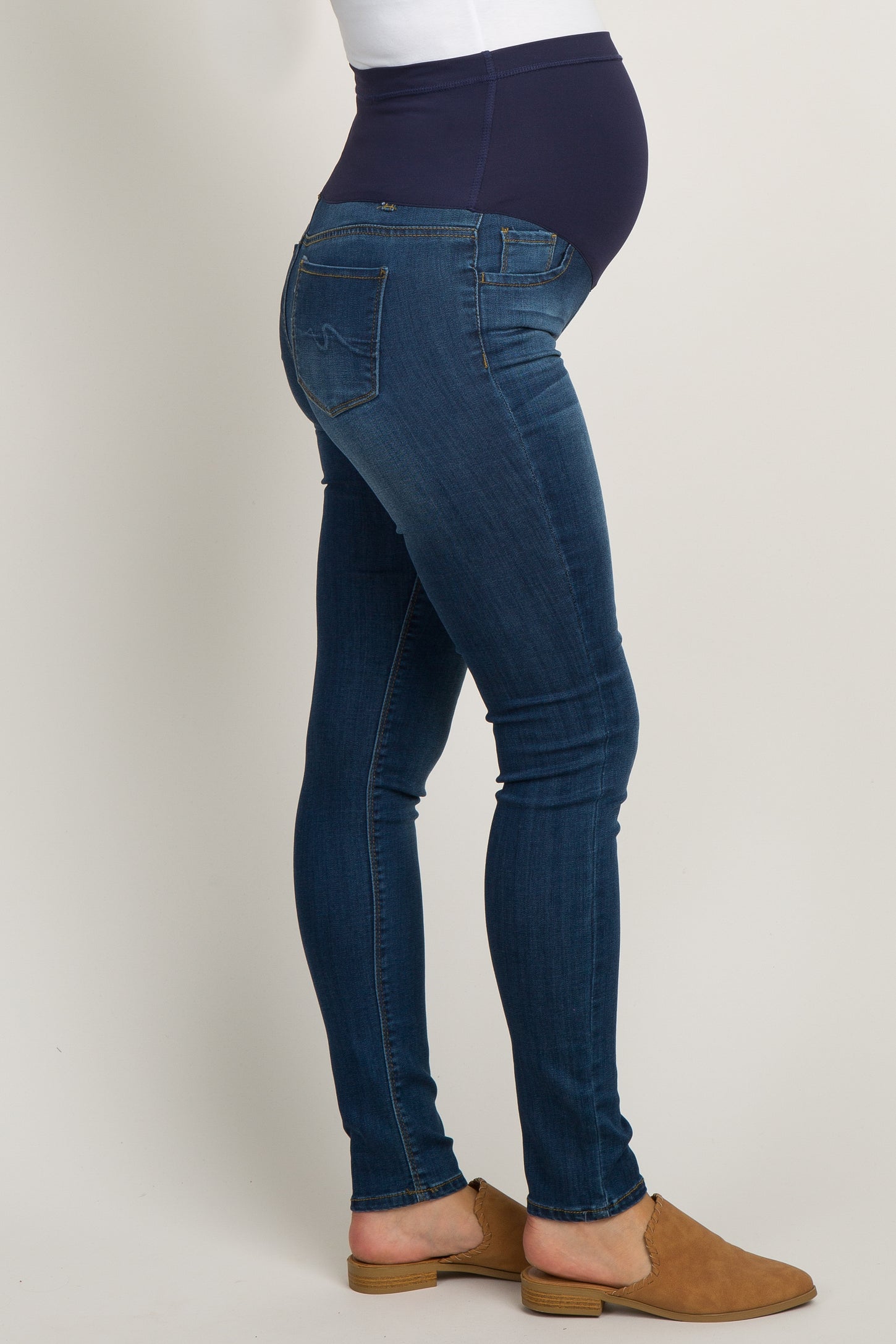 Blue Basic Maternity Skinny Jeans