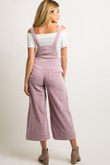 Pink Corduroy Pocket Front Maternity Overalls