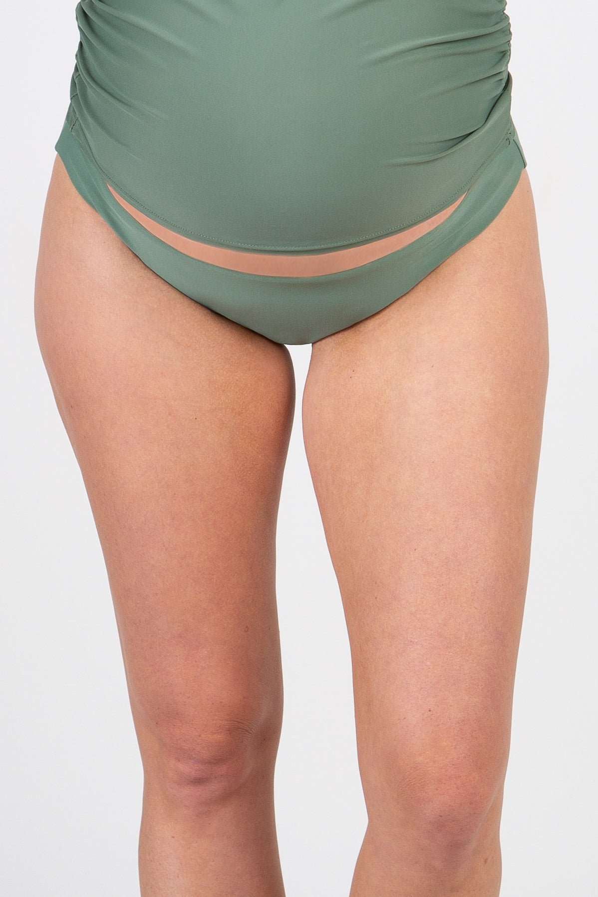 Olive Solid Maternity Bikini Bottoms PinkBlush