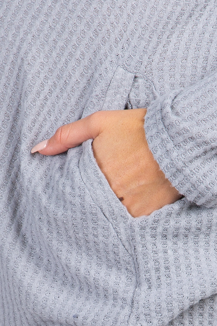 Silver Grey Half Zipper Knit Maternity Sweater
