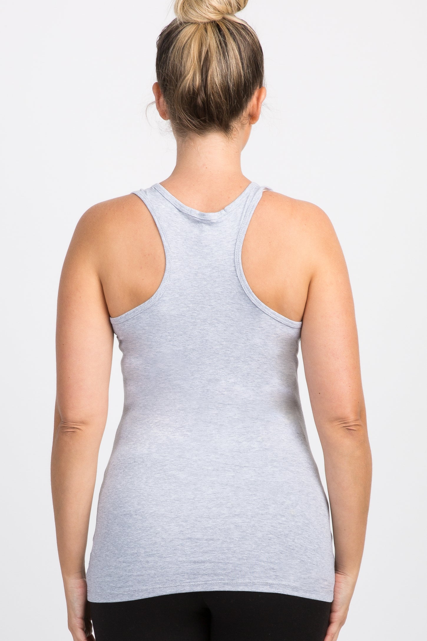 Heather Grey Fitted Maternity Tank Top