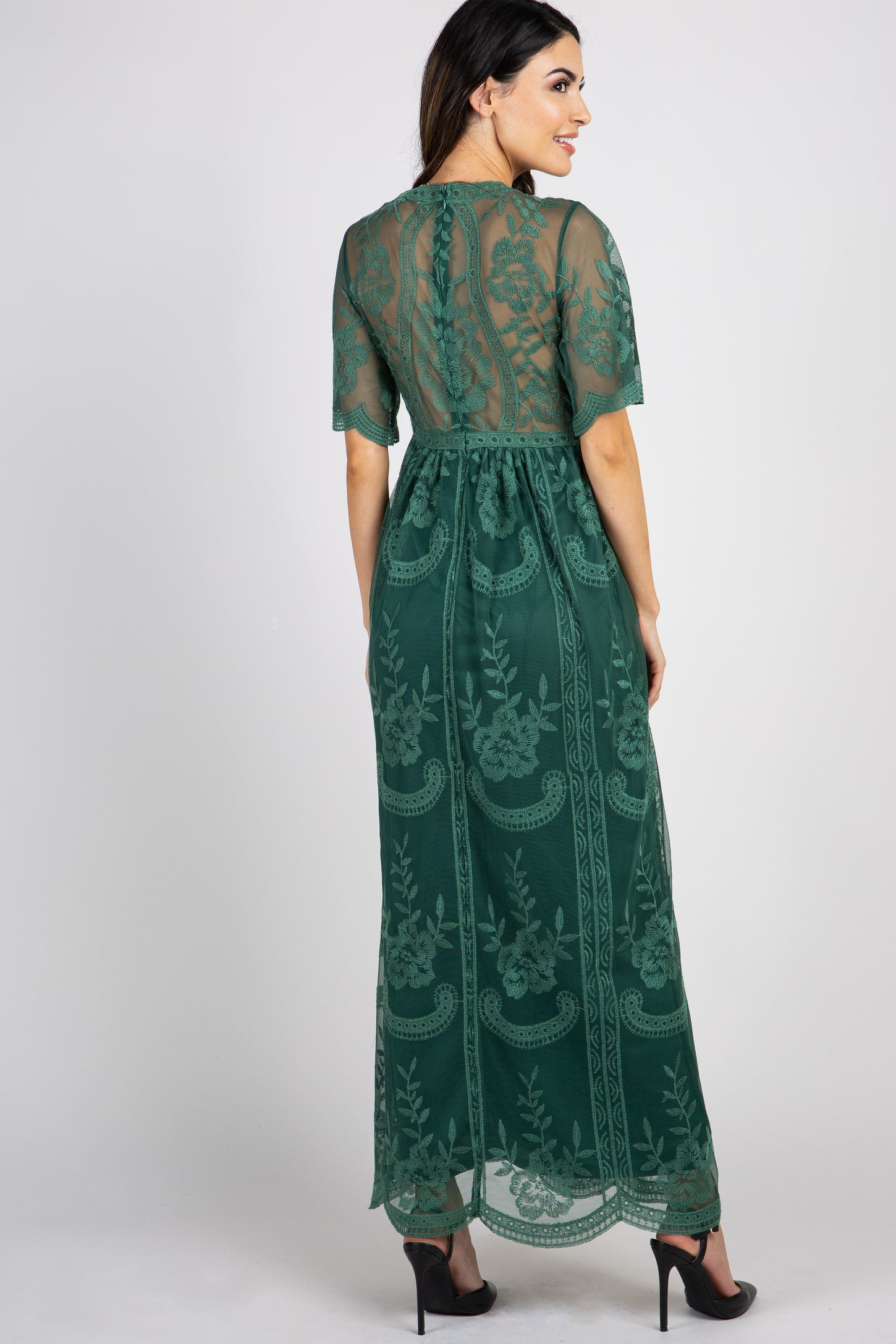 knee length dresses for ladies Teal Green Lace Mesh Overlay Maternity Maxi Dress PinkBlush knee length dresses for ladies Teal Green Lace Mesh Overlay Maternity Maxi Dress PinkBlush