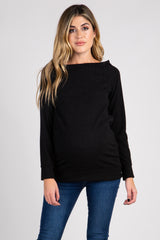 Black Basic Maternity Sweater