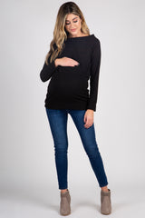 Black Basic Maternity Sweater