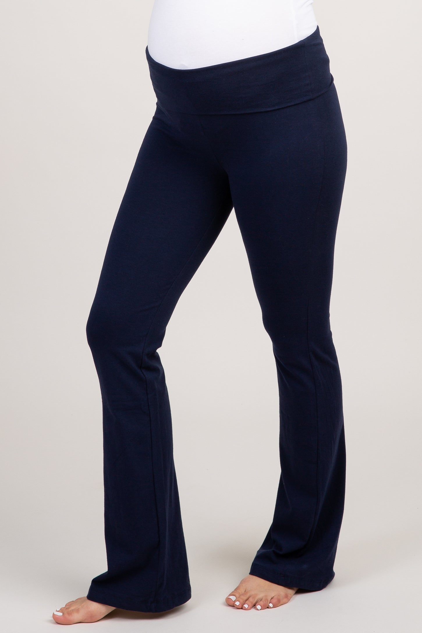 Navy Blue Basic Maternity Lounge Pants PinkBlush