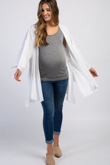 Ivory Long Sleeve Maternity Cover Up
