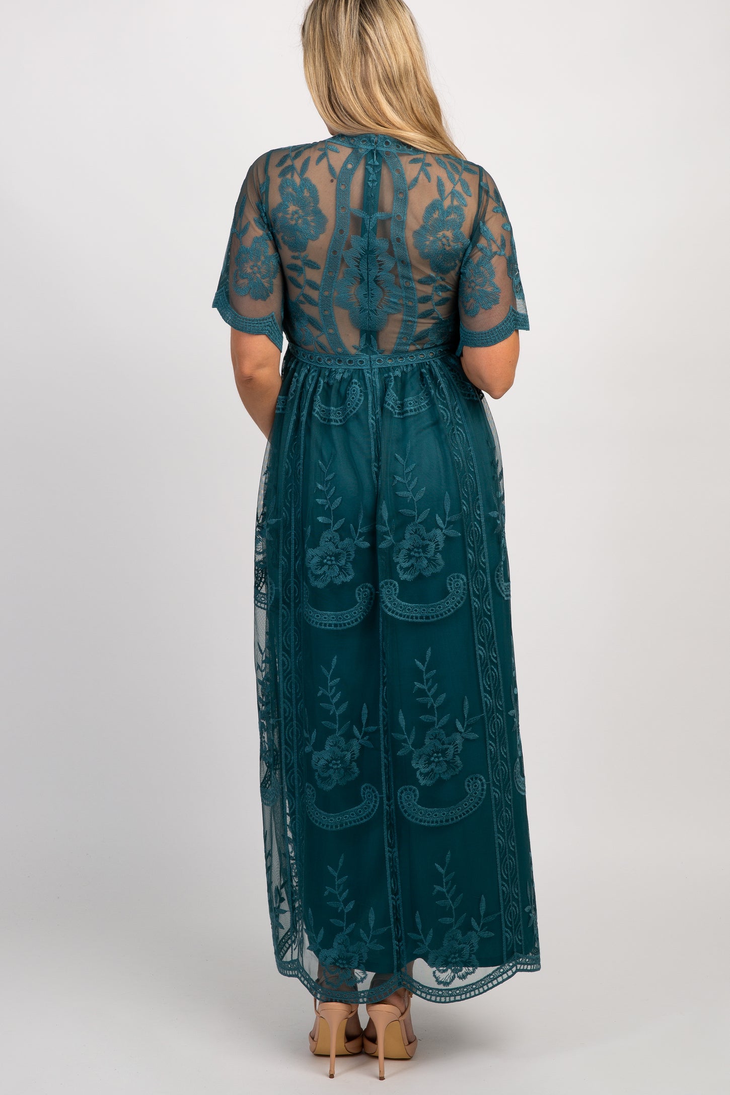 turquoise lace dress plus size Plus Size Riella Ruffle Dress