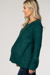 PinkBlush Forest Green Long Sleeve Wrap Maternity Nursing Top