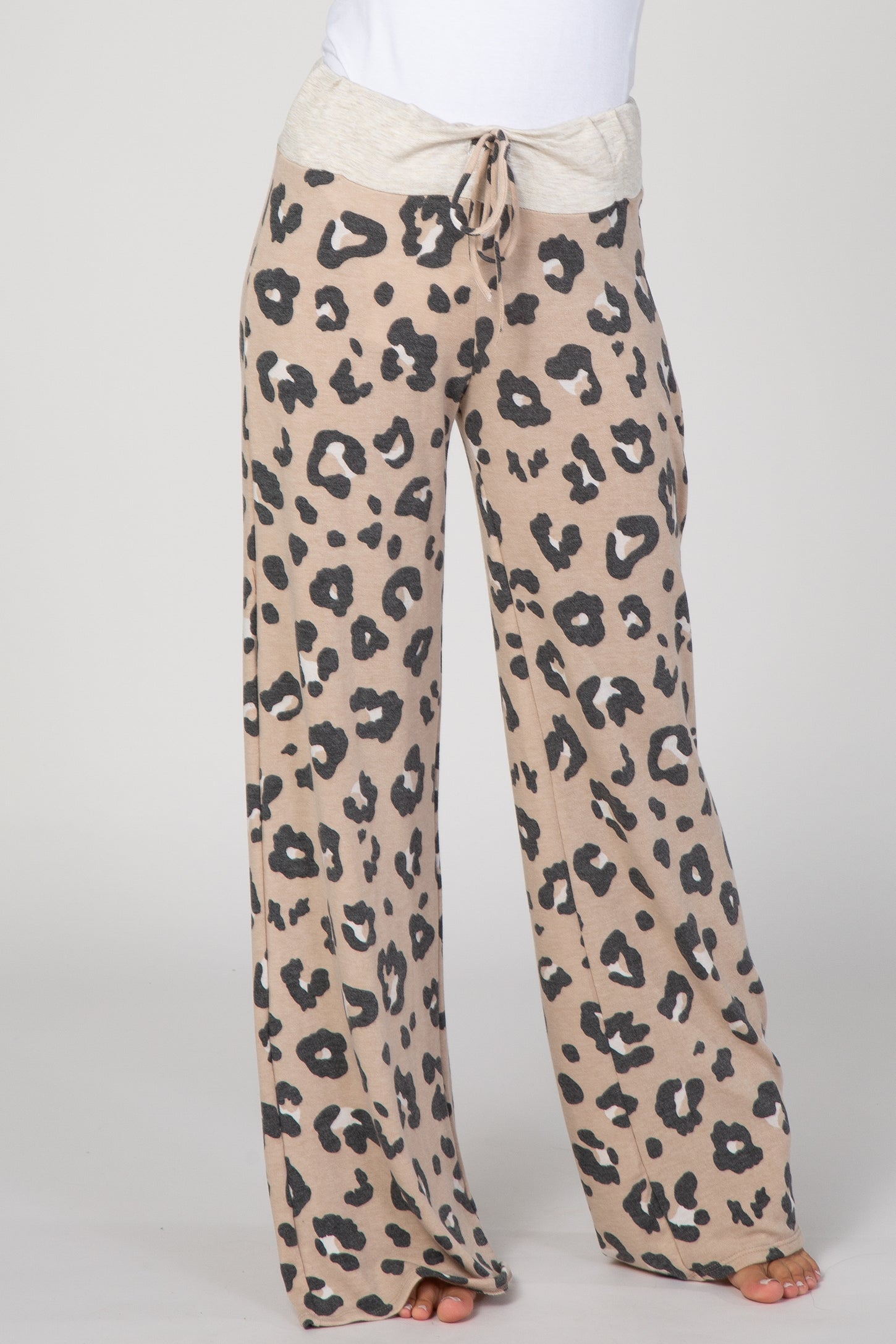 PinkBlush Taupe Leopard Print Lounge Pants