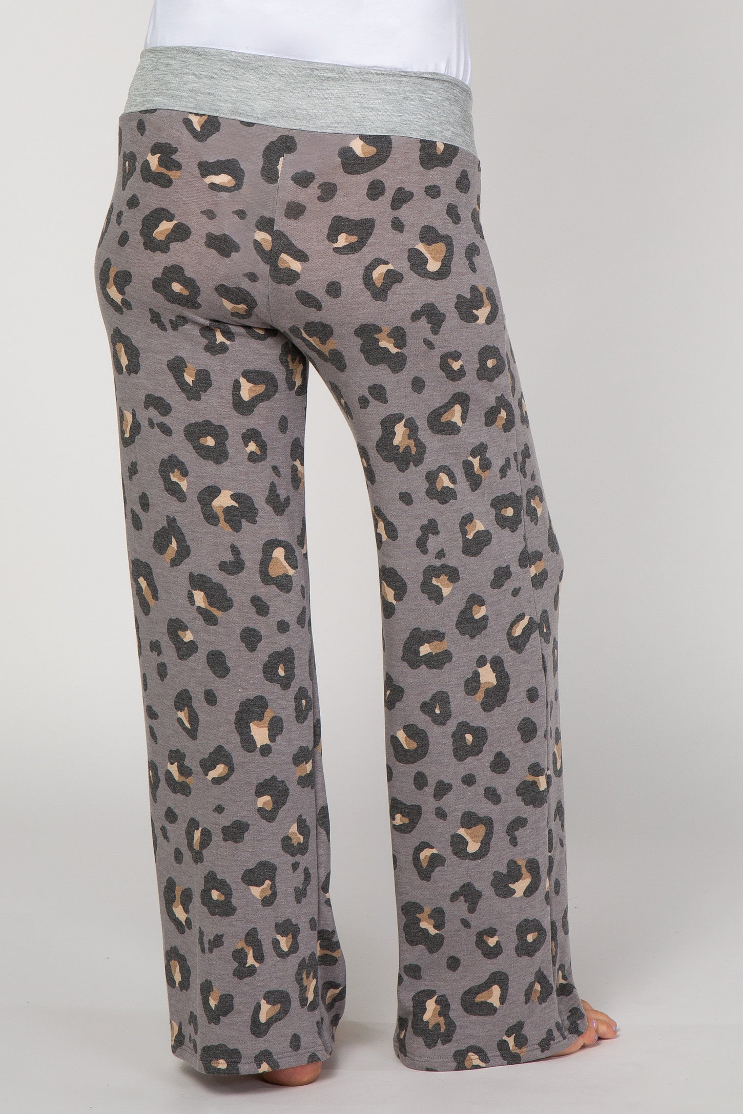 PinkBlush Charcoal Grey Leopard Print Maternity Lounge Pants