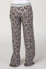 PinkBlush Charcoal Grey Leopard Print Lounge Pants