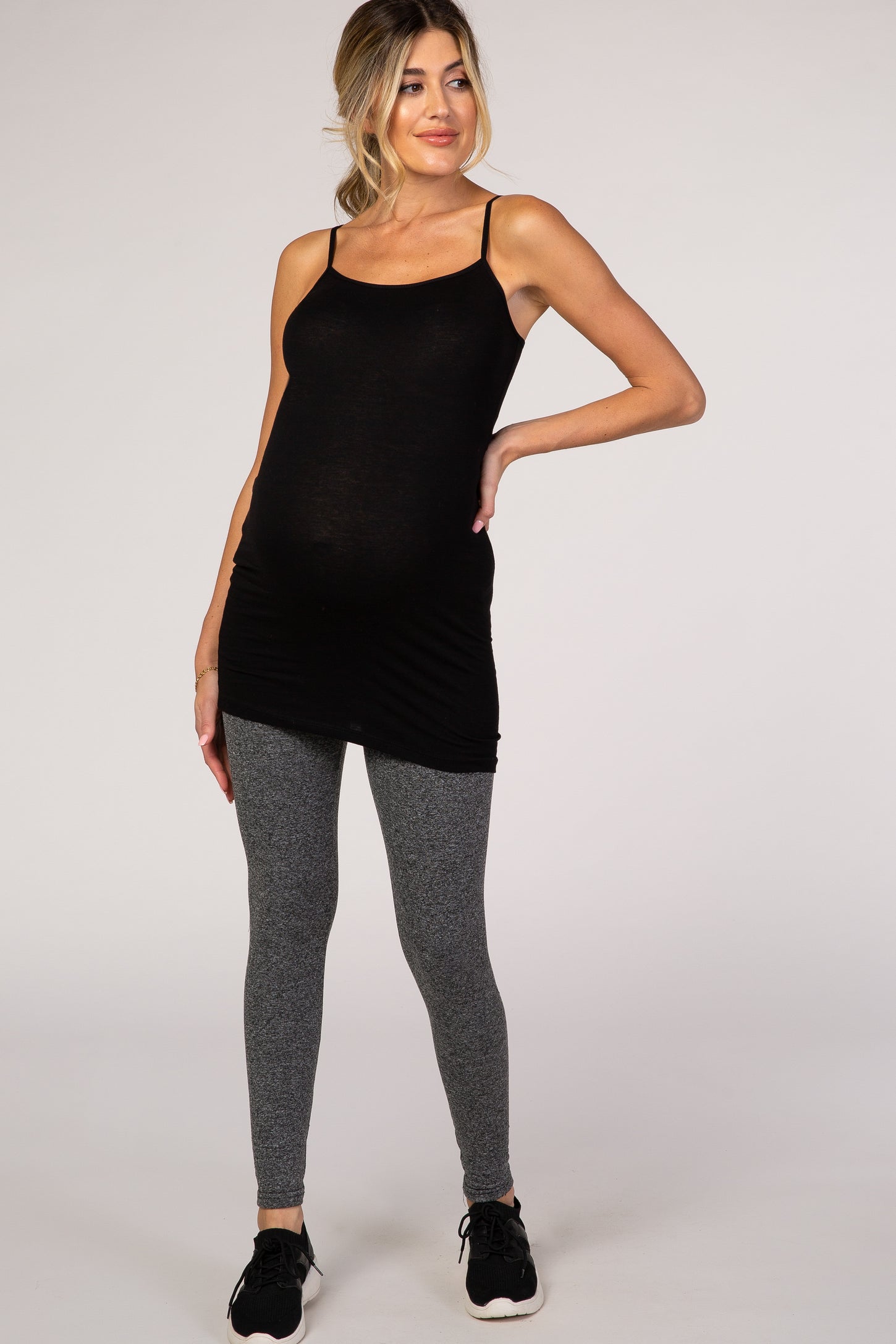 Black Fitted Maternity Tunic Cami