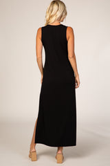 Black Side Slit Maxi Dress