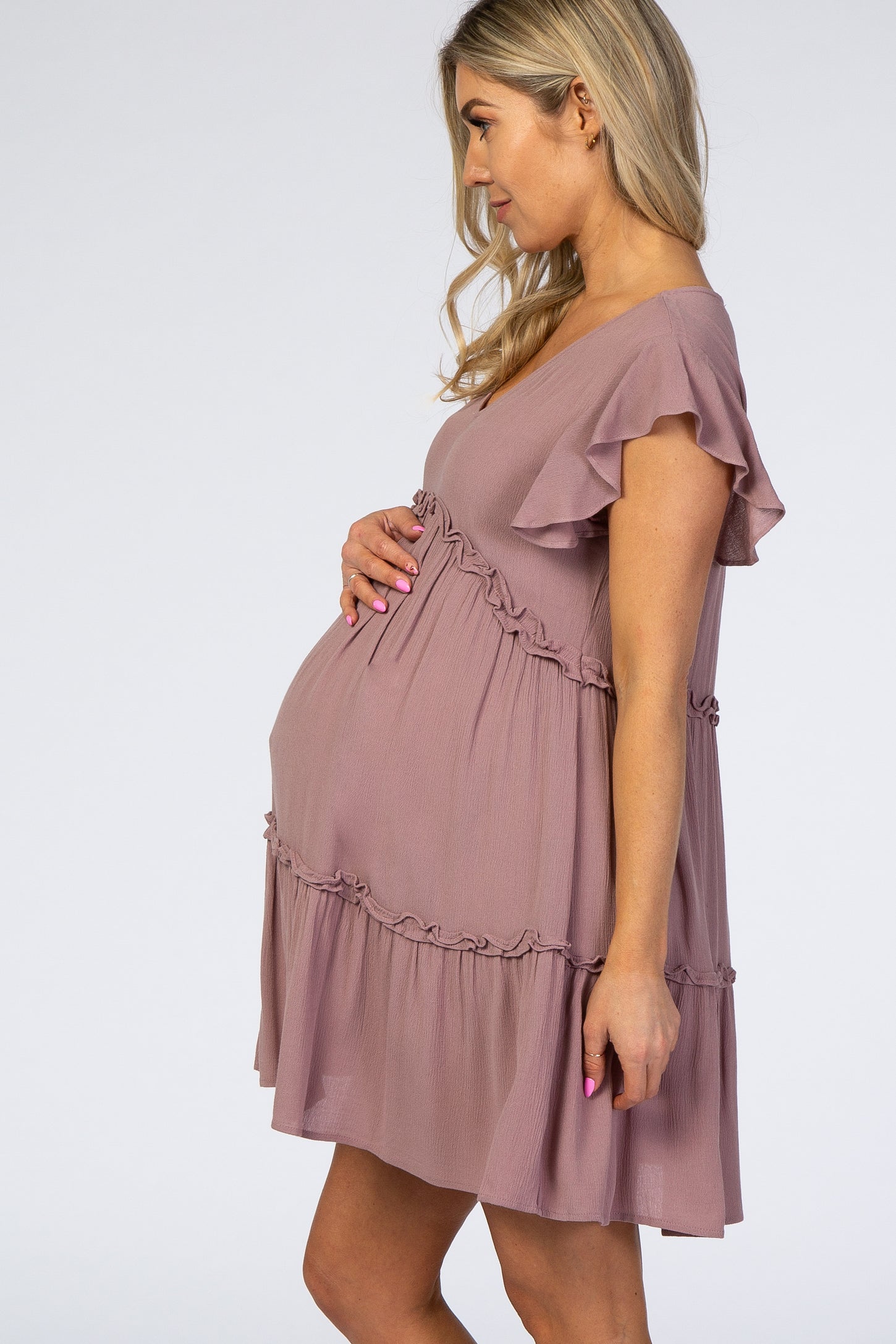 Cheap Ever-Pretty Women's 3/4 Sleeve A-line Lace Embroidery Chiffon Maternity  Party Dress | Joom