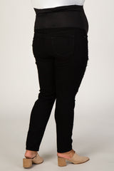 PinkBlush Black Distressed Skinny Maternity Plus Jeans