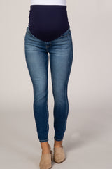 PinkBlush Blue Light Wash Maternity Skinny Jeans