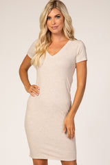 Taupe Ribbed Dress