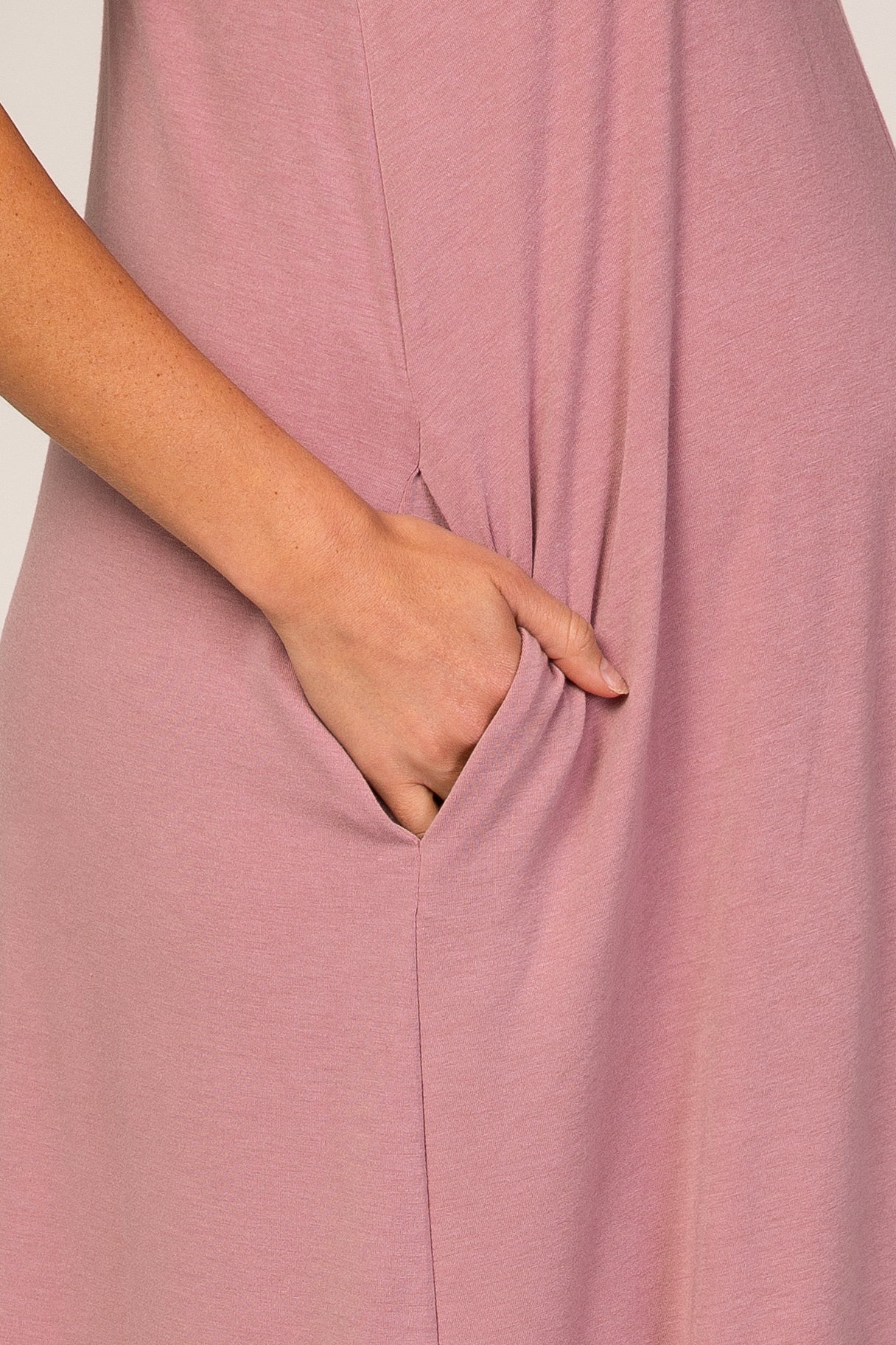 Mauve Cami Strap Maternity Maxi Dress