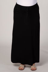 Black Plus Maternity Maxi Skirt