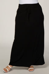 Black Plus Maxi Skirt