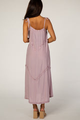 Lavender Ruffle Tiered Midi Dress