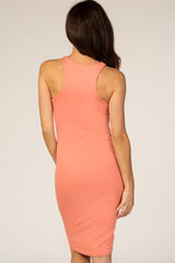 Coral Super Soft Fitted Dress