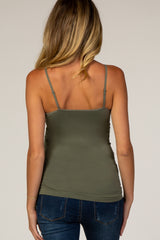 Light Olive Fitted Maternity Cami