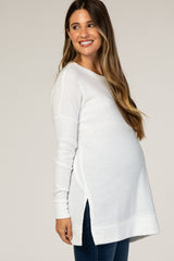 White Thermal Maternity Tunic