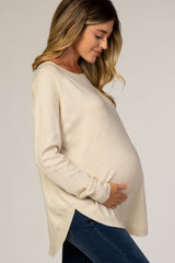 Beige Soft Maternity Sweater