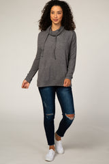 Charcoal Cowl Neck Sweatshirt
