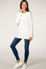 Cream Soft Knit Boatneck Dolman Sleeve Sweater
