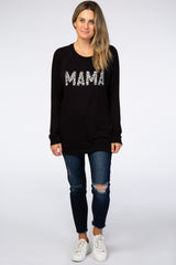 Black Mama Graphic French Terry Top