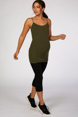 Olive Solid Maternity Cami