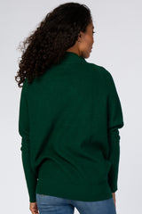 Forest Green Funnel Neck Dolman Sleeve Sweater