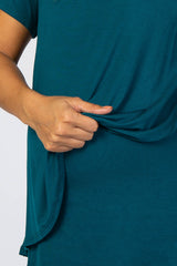 Jade Short Sleeve Curved Hem Maternity Nursing Top