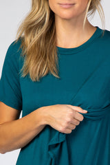 Jade Short Sleeve Curved Hem Nursing Top