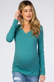 Aqua Fitted V-Neck Maternity Top