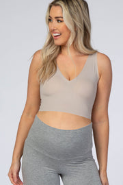 Taupe Seamless Maternity Bralette