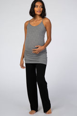Heather Grey Fitted Maternity Tunic Cami