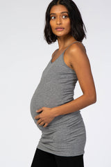 Heather Grey Fitted Maternity Tunic Cami