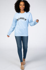 Light Blue "MOMMIN" Graphic Sweatshirt