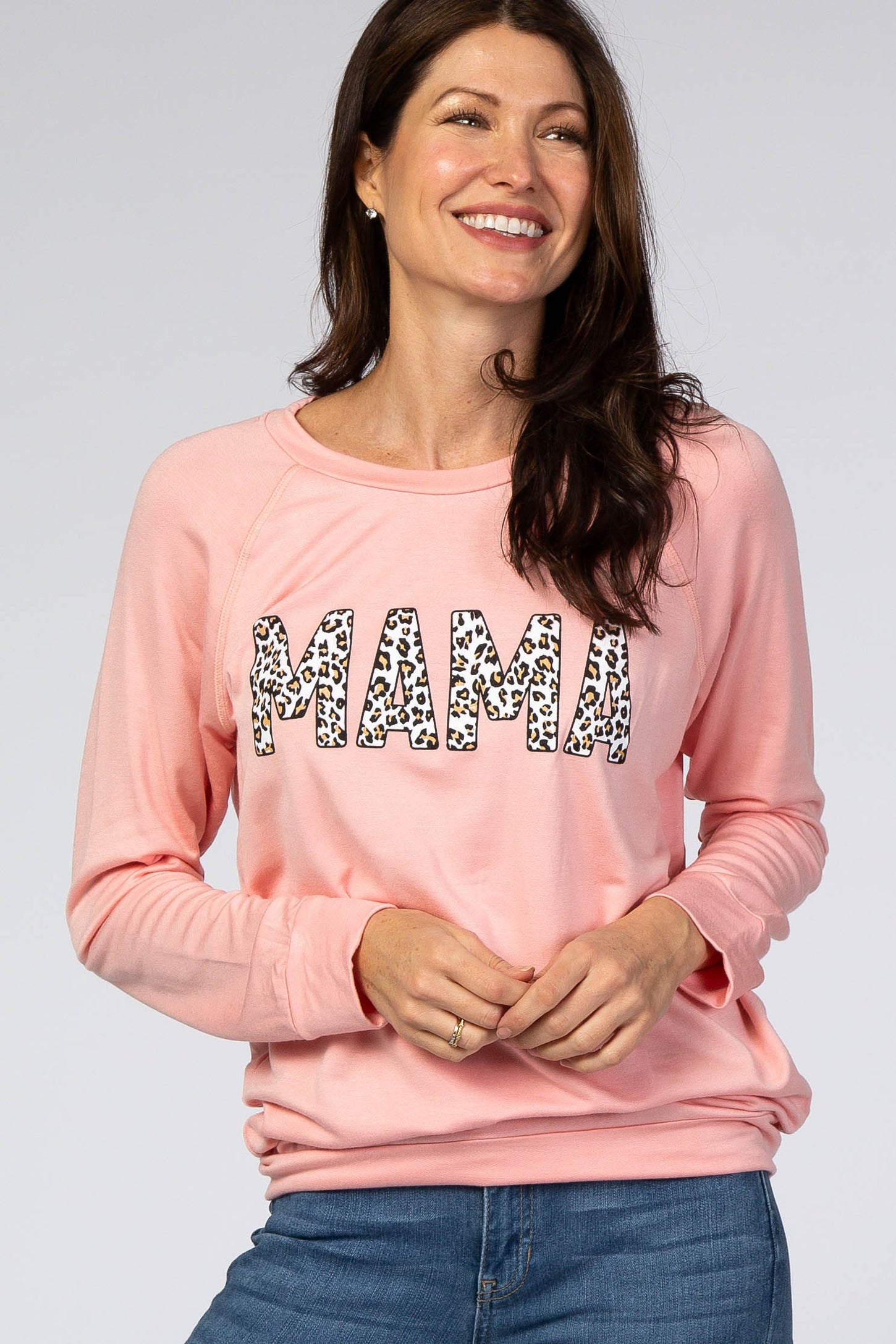 Pink Mama Graphic French Terry Top