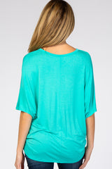 Mint Button Front Maternity Tunic