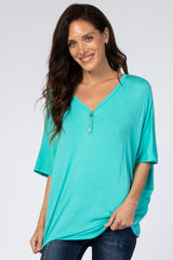 Mint Button Front Tunic